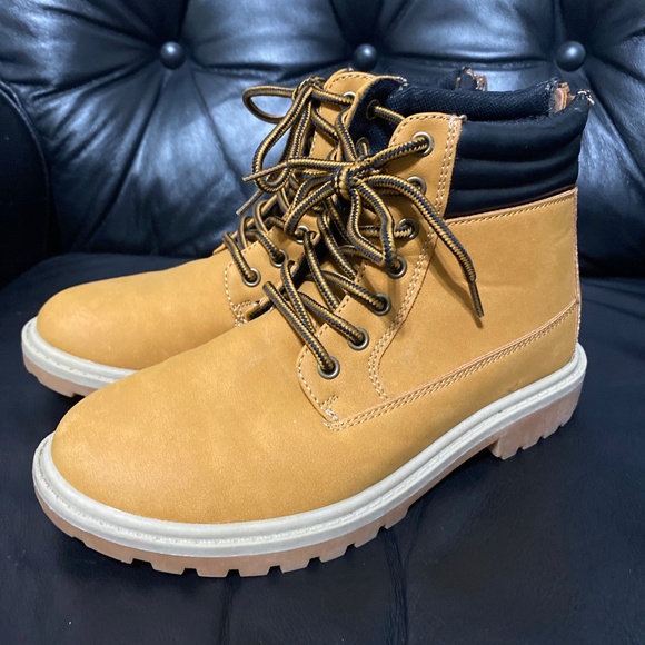 Urban groove hip hop work boots unisex womens 7 Mens 5 brown lace up NWOT - Picture 3 of 6